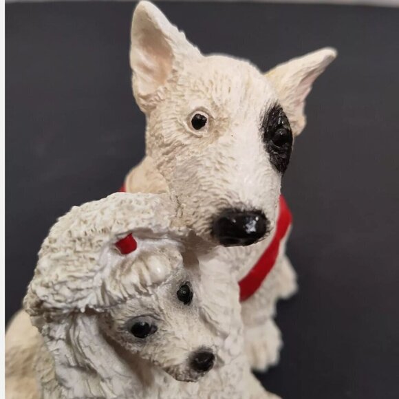 United Designs Dog Couple Figurine SC-267 Stone Critters Poodle Bull terrier - Picture 6 of 10